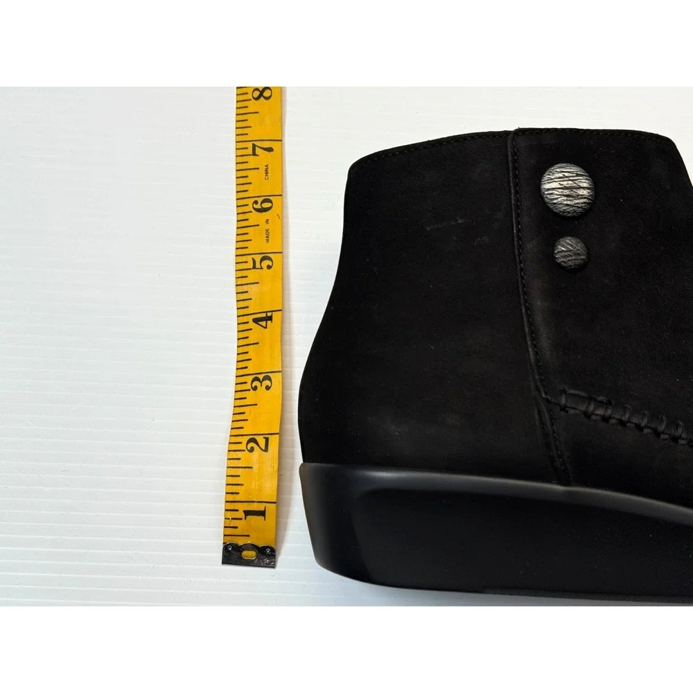 SAS Jade Ankle Boots‎ Women 10.5W EUC $245 Leather Suede Side-zip Comfort Tripad